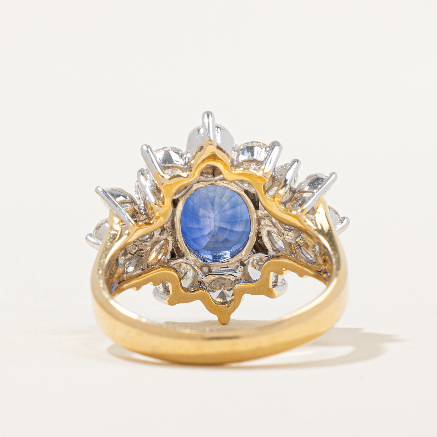 Sapphire & Diamond Cocktail Ring | 3.50ct, 2.46ctw | SZ 6.5 |