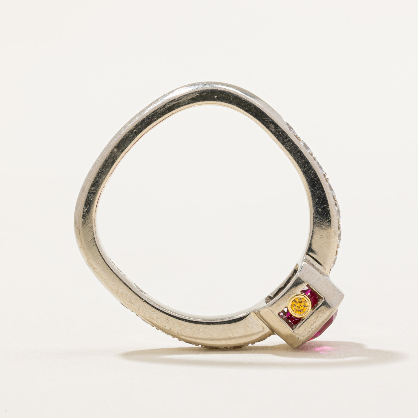Ruby & Diamond Soft Square Ring | 1.05ct, 0.47ctw | SZ 5.75 |
