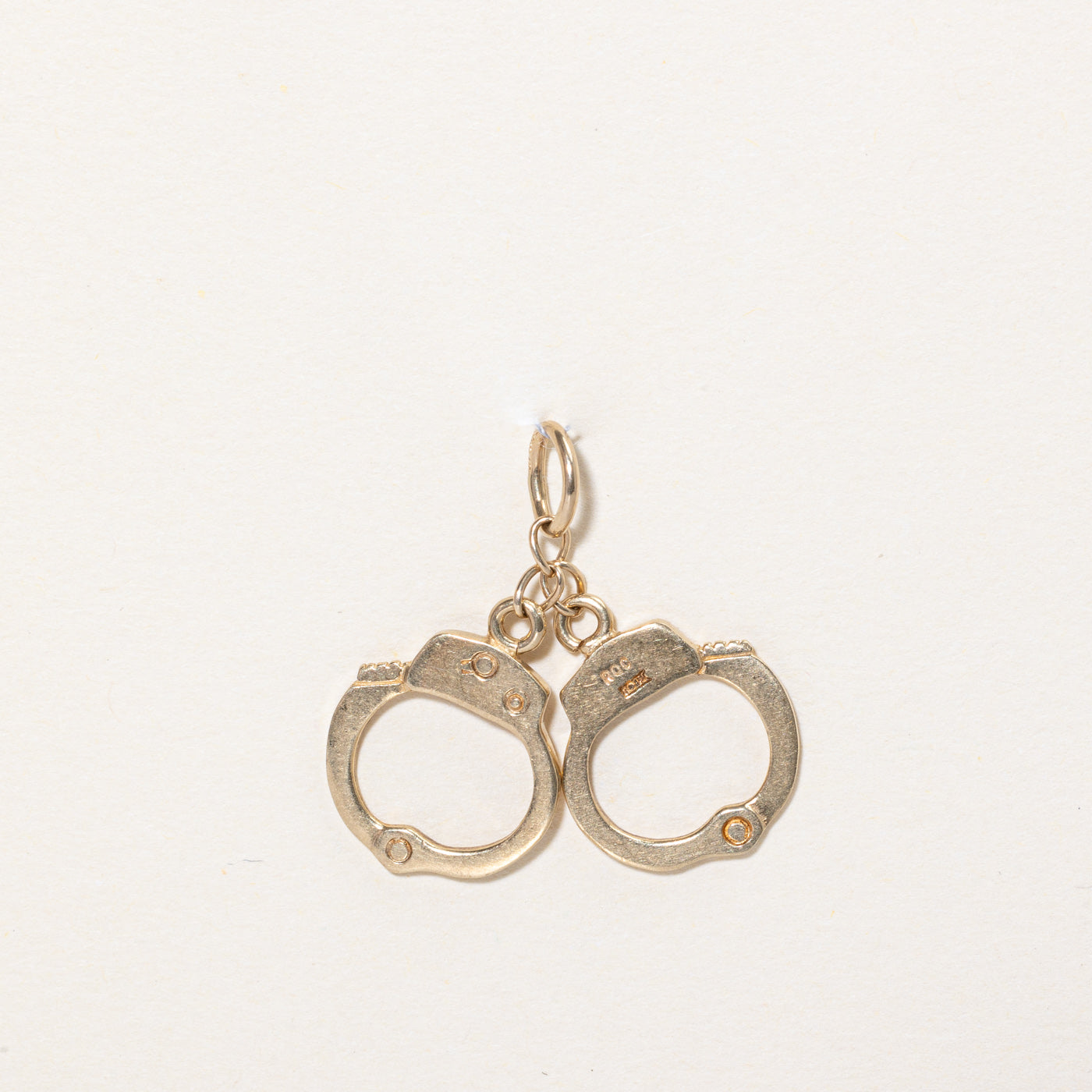 10k Yellow Gold Handcuffs Charm