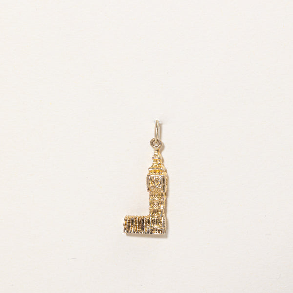 9k Yellow Gold London Clocktower Charm