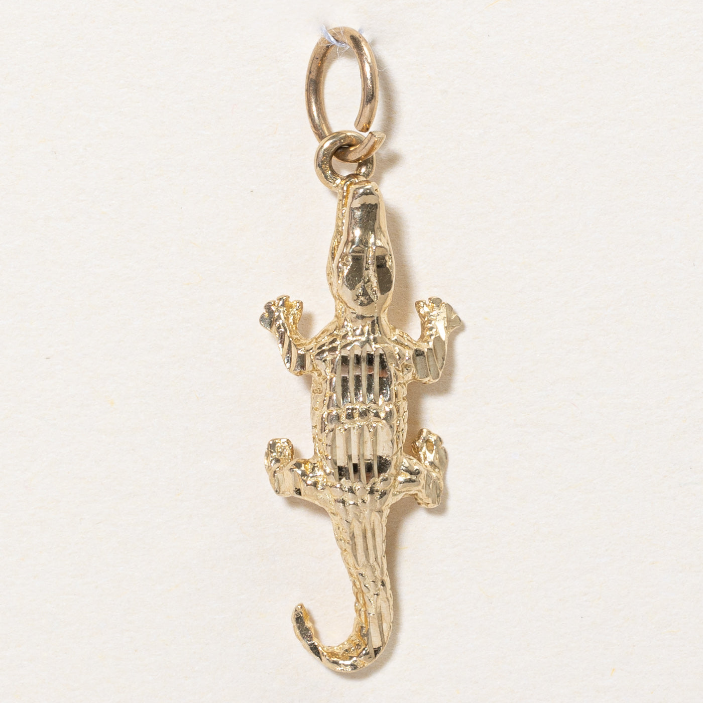 14k Yellow Gold Alligator Charm