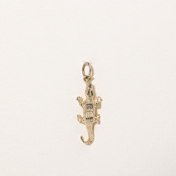 14k Yellow Gold Alligator Charm