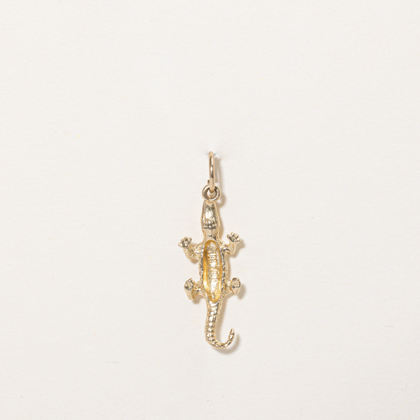 14k Yellow Gold Alligator Charm