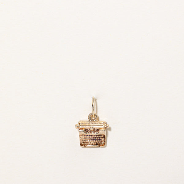 9k Yellow Gold Typewriter Charm