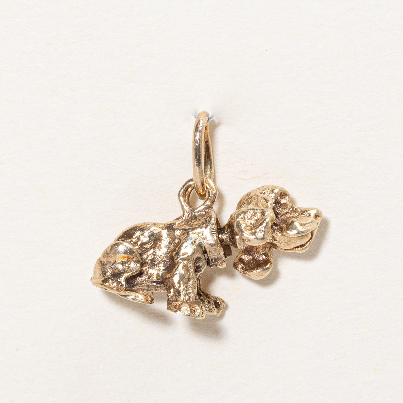 10k Yellow Gold Bobble Head Dog Charm