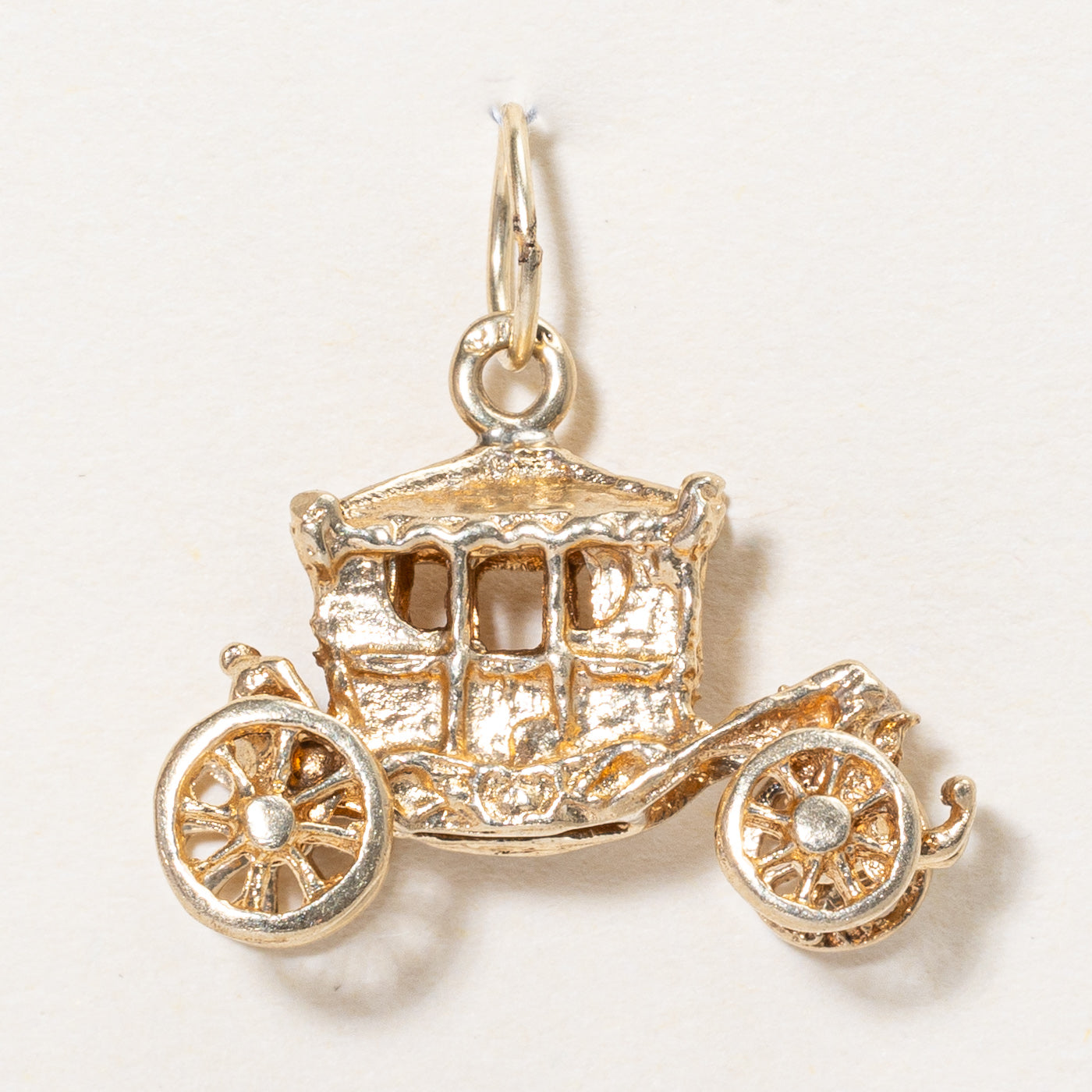 10k Yellow Gold Carriage Charm