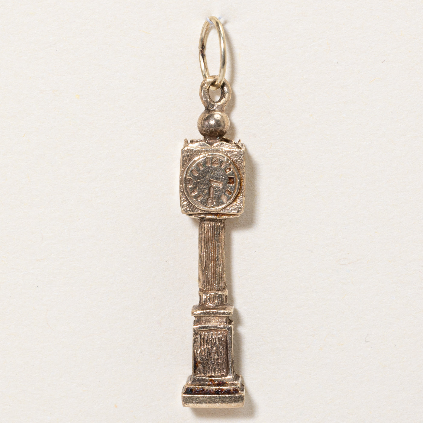 10k Yellow Gold Clock Charm