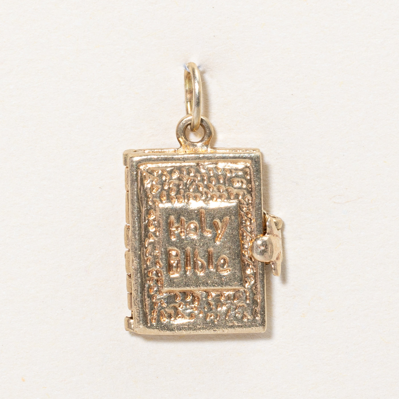 10k Yellow Gold Holy Bible Charm