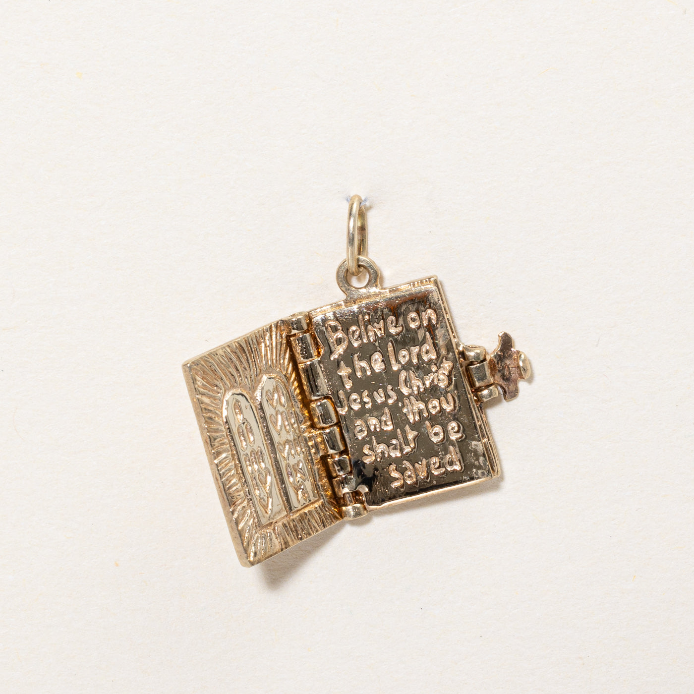 10k Yellow Gold Holy Bible Charm