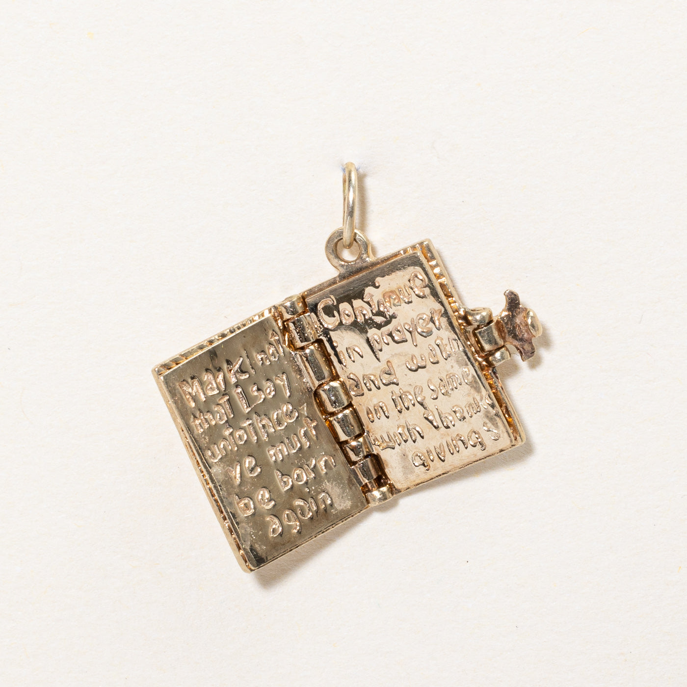 10k Yellow Gold Holy Bible Charm