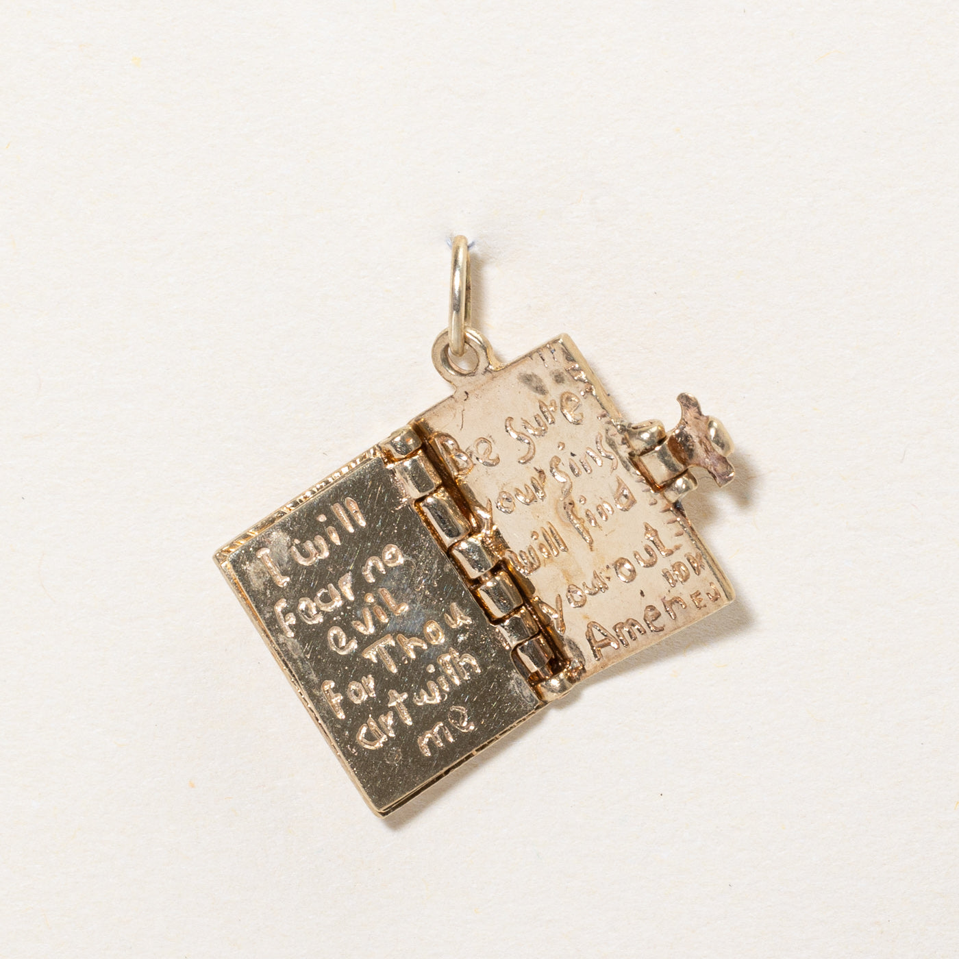 10k Yellow Gold Holy Bible Charm