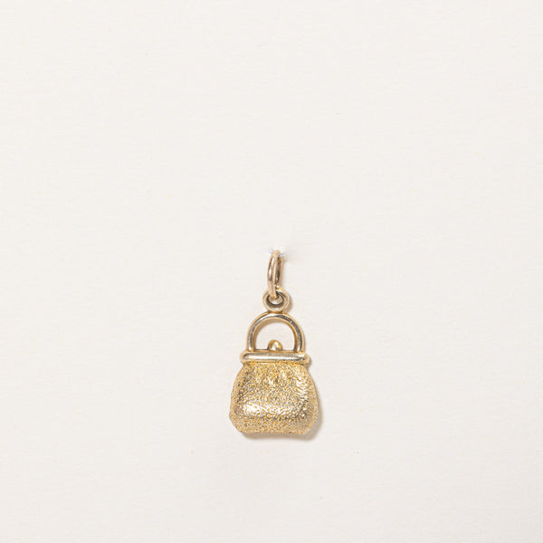 10k Yellow Gold Purse Charm