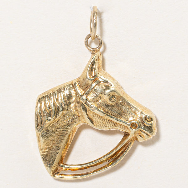 14k Yellow Gold Horse Charm