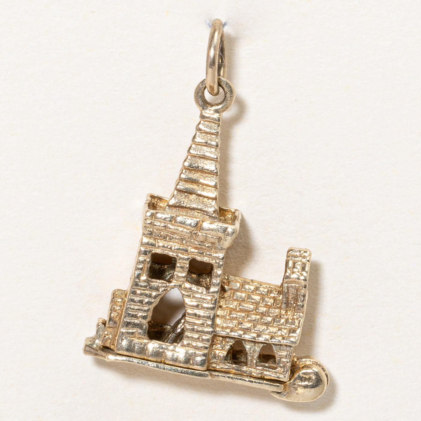 9k Yellow Gold Wedding Chapel Charm