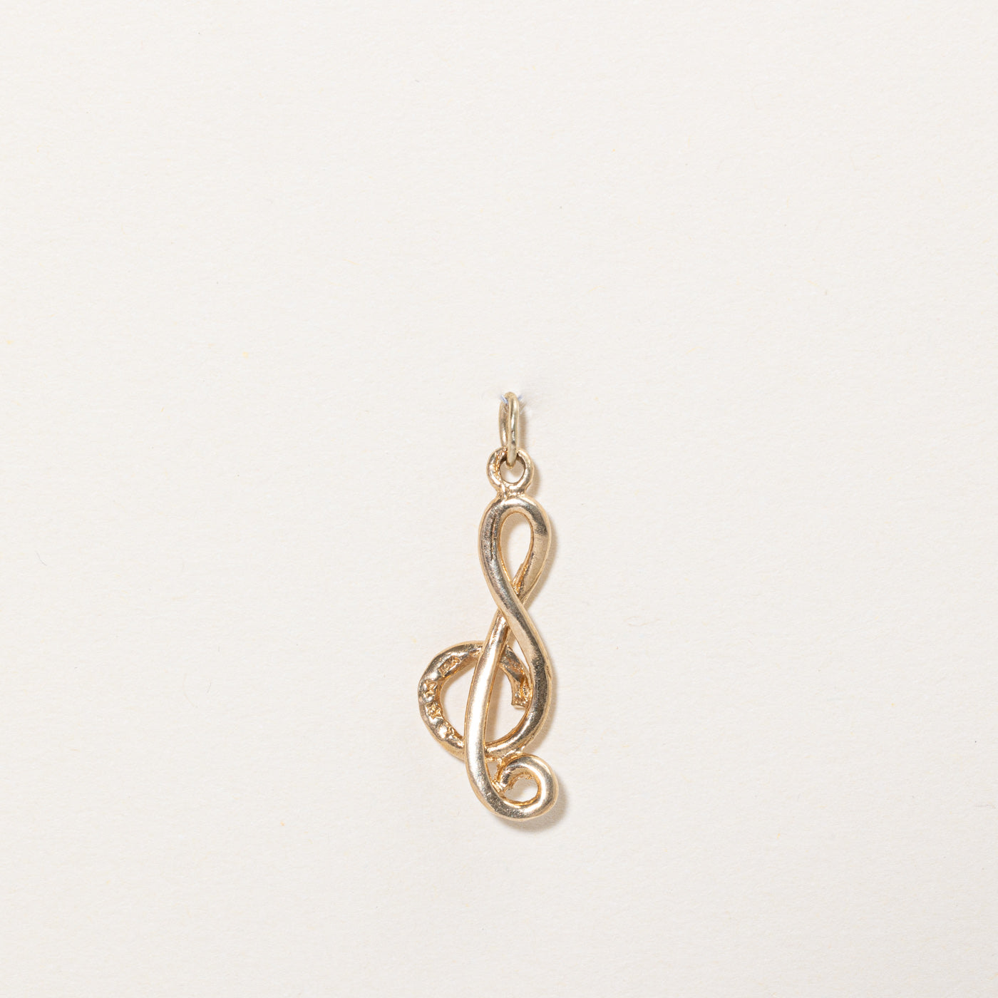 9k Yellow Gold Treble Clef Charm