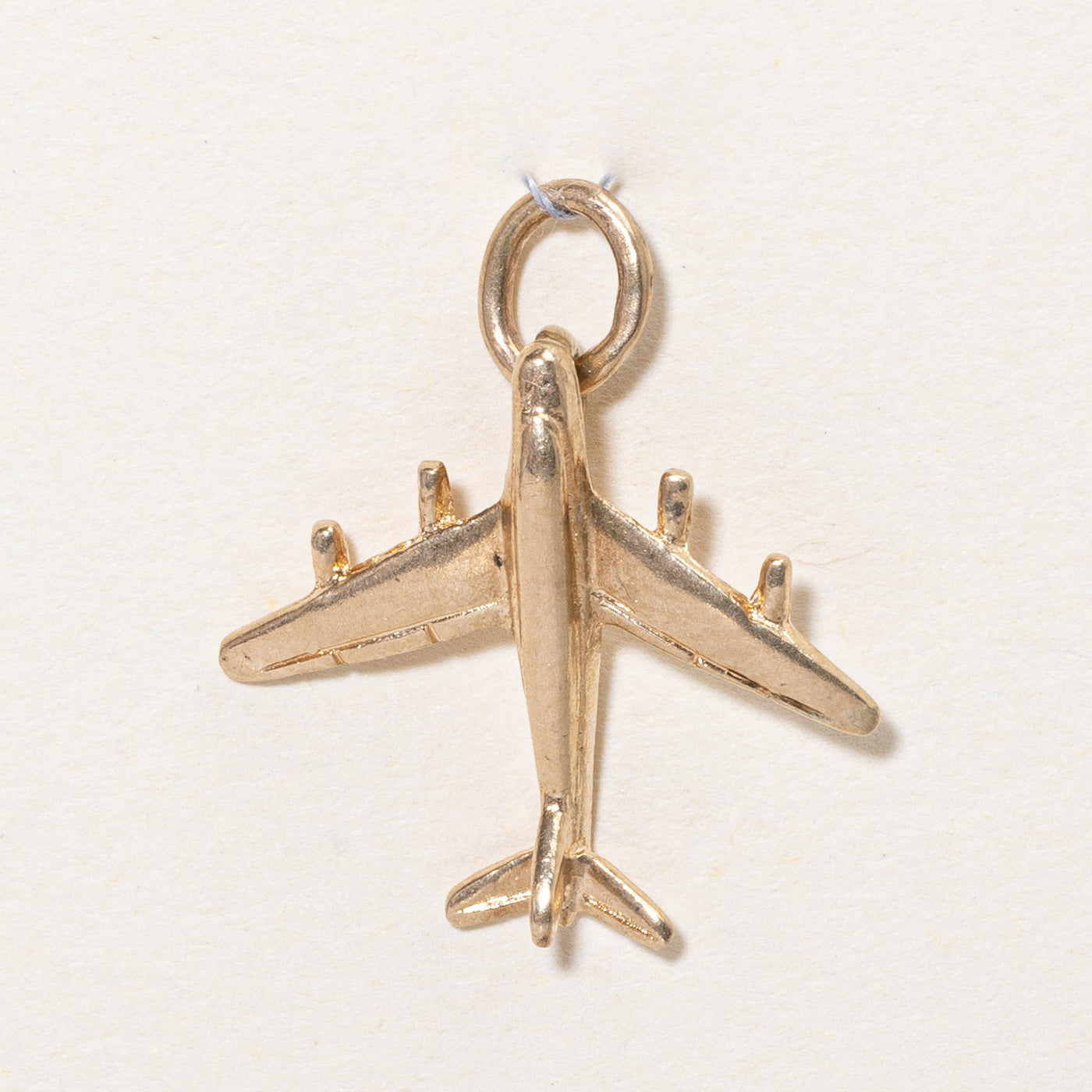 10k Yellow Gold Airplane Charm