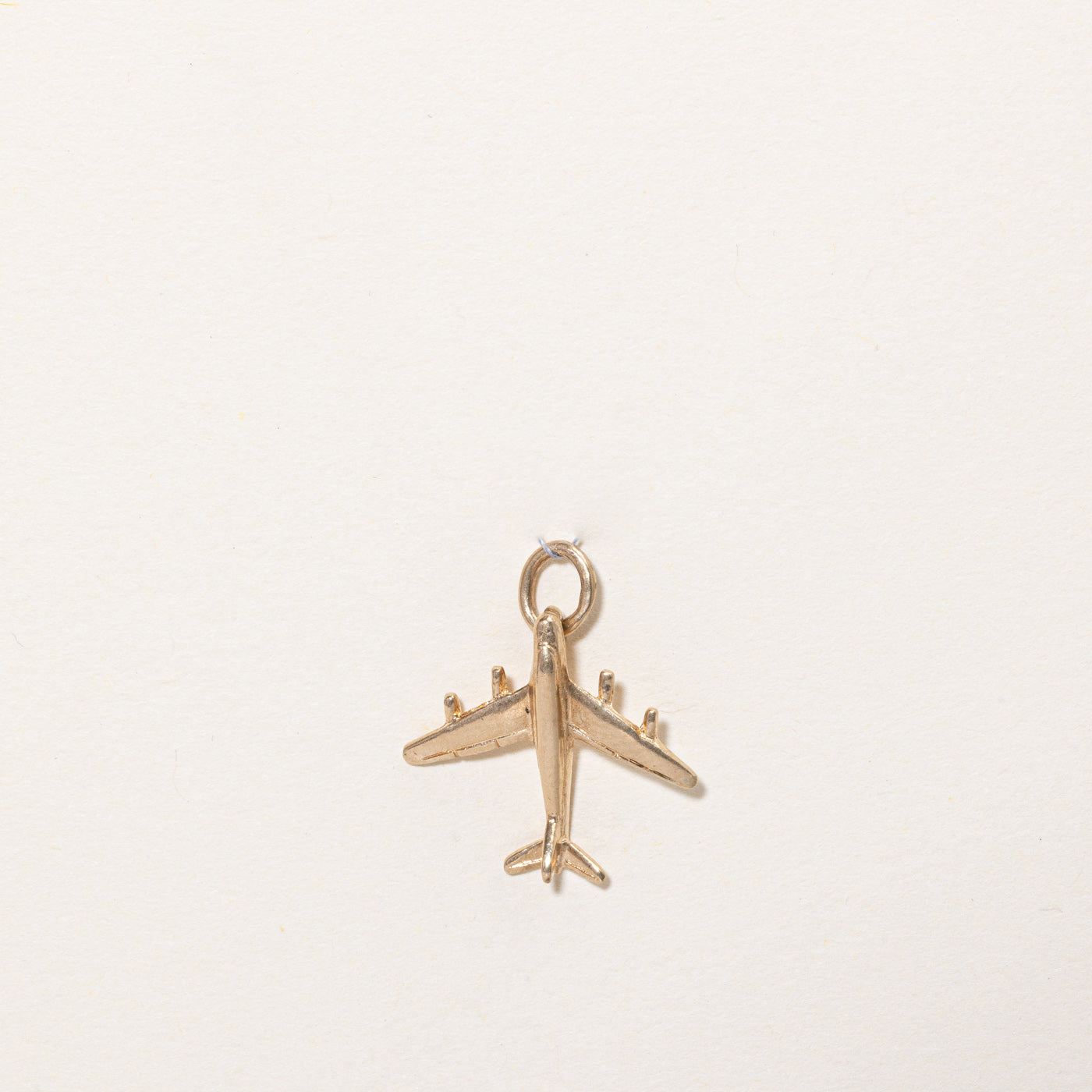 10k Yellow Gold Airplane Charm