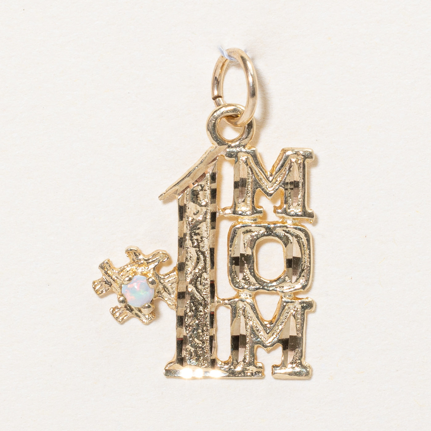 10k Yellow Gold #1 Mom Charm