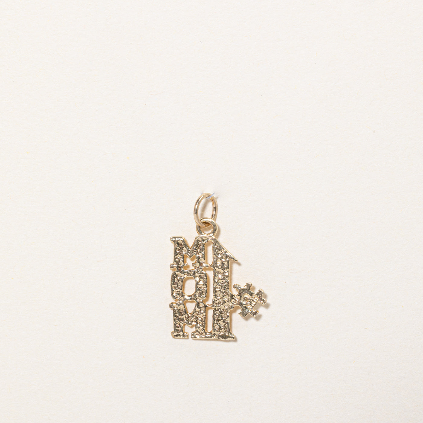 10k Yellow Gold #1 Mom Charm