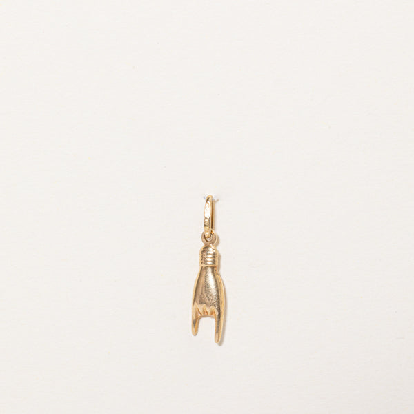 18k Yellow Gold Rock On Charm