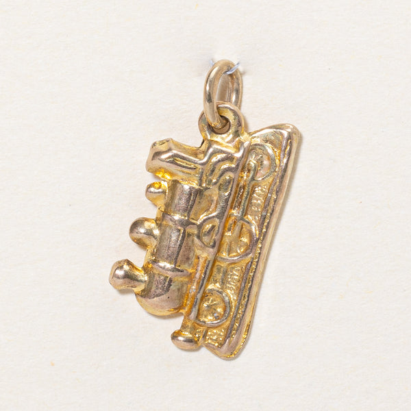 9k Yellow Gold Train Charm