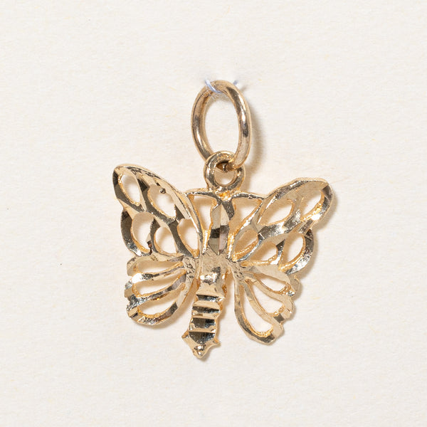 10k Yellow Gold Butterfly Charm