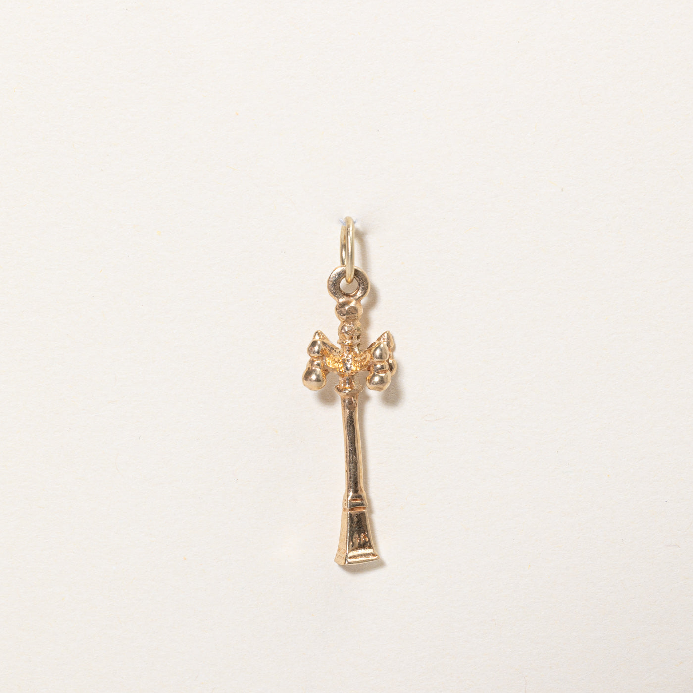 14k Yellow Gold Street Lamp Charm