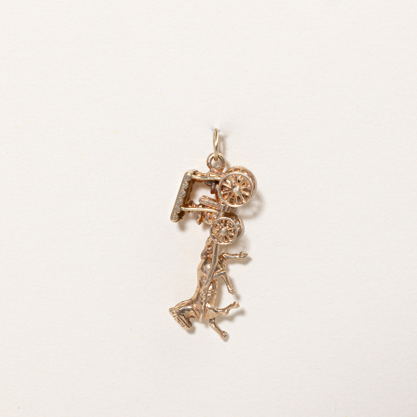 9k Yellow Gold Horse & Carriage Charm