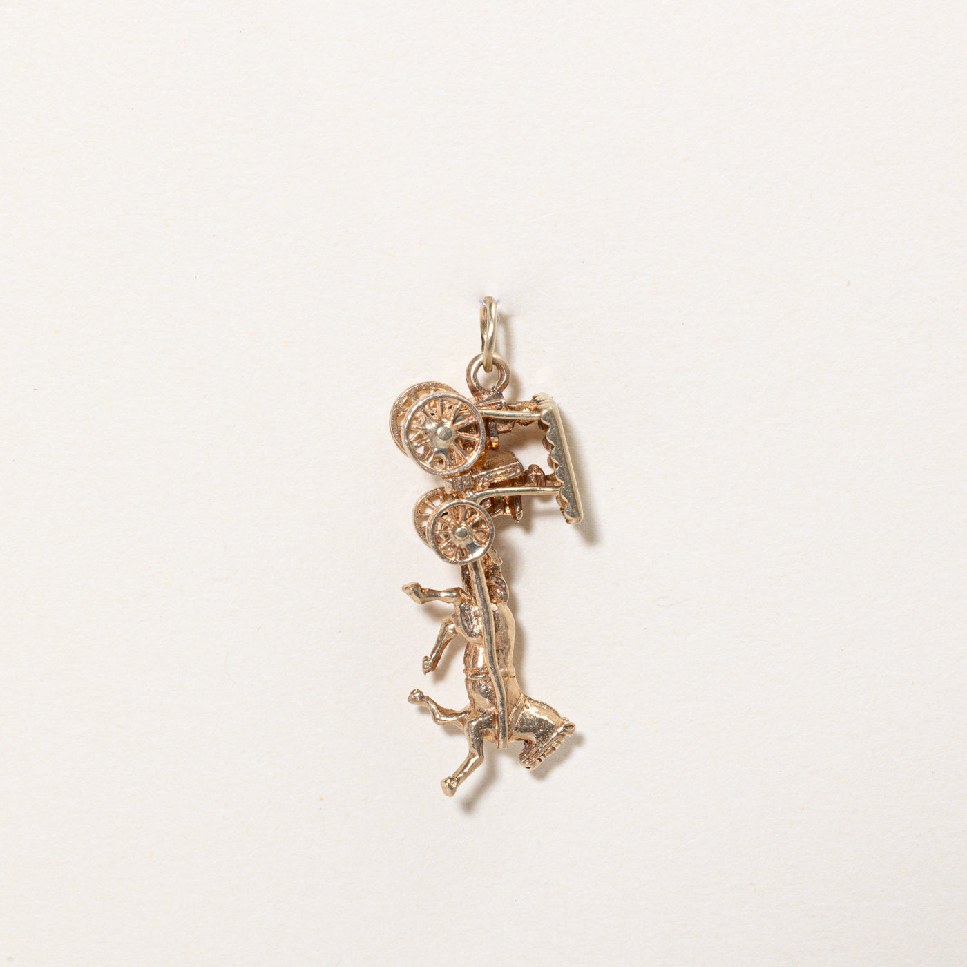 9k Yellow Gold Horse & Carriage Charm