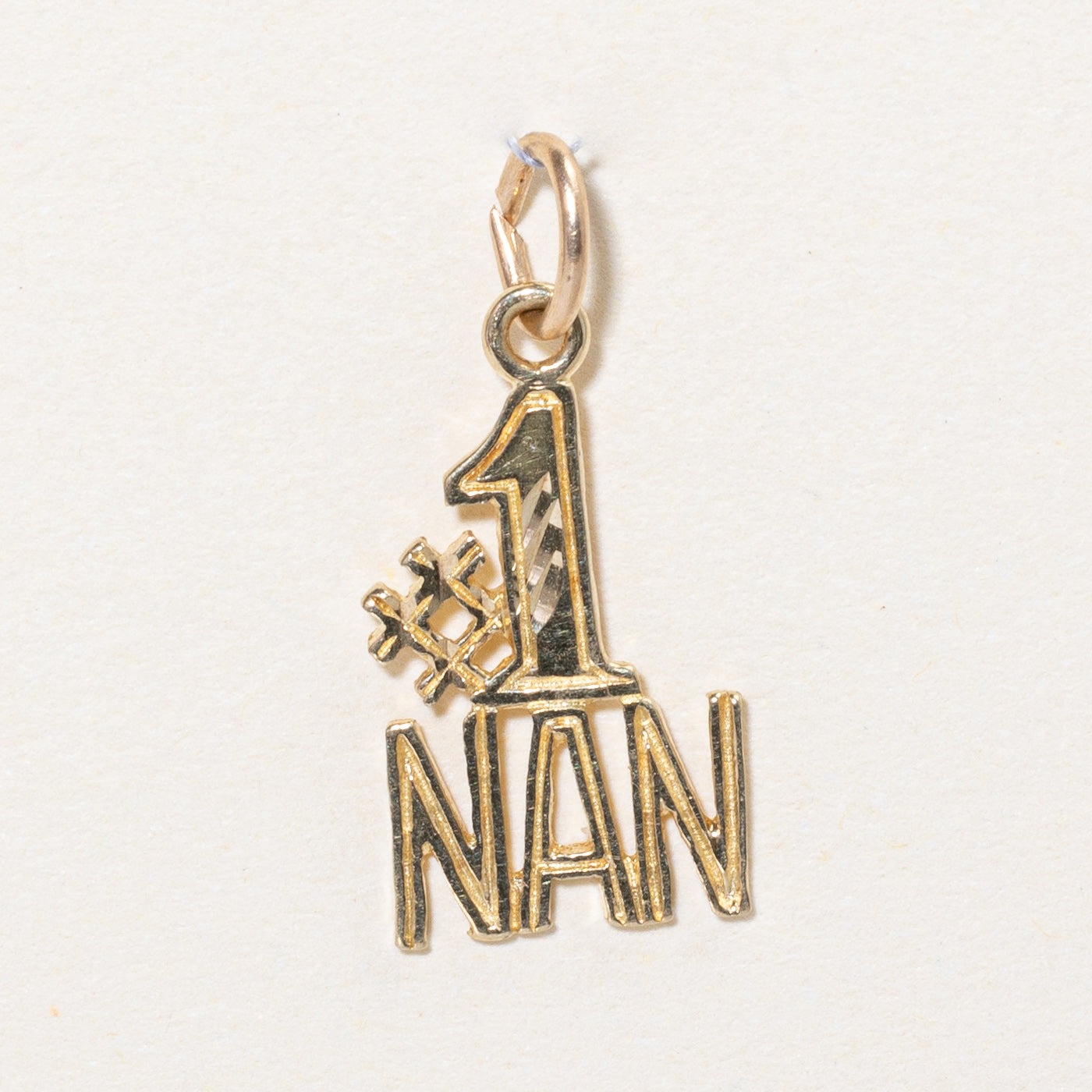 10k Yellow Gold #1 Nan Charm