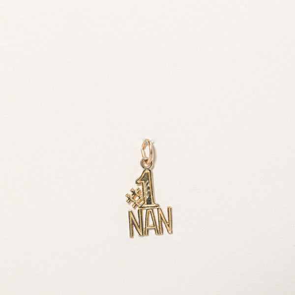 10k Yellow Gold #1 Nan Charm