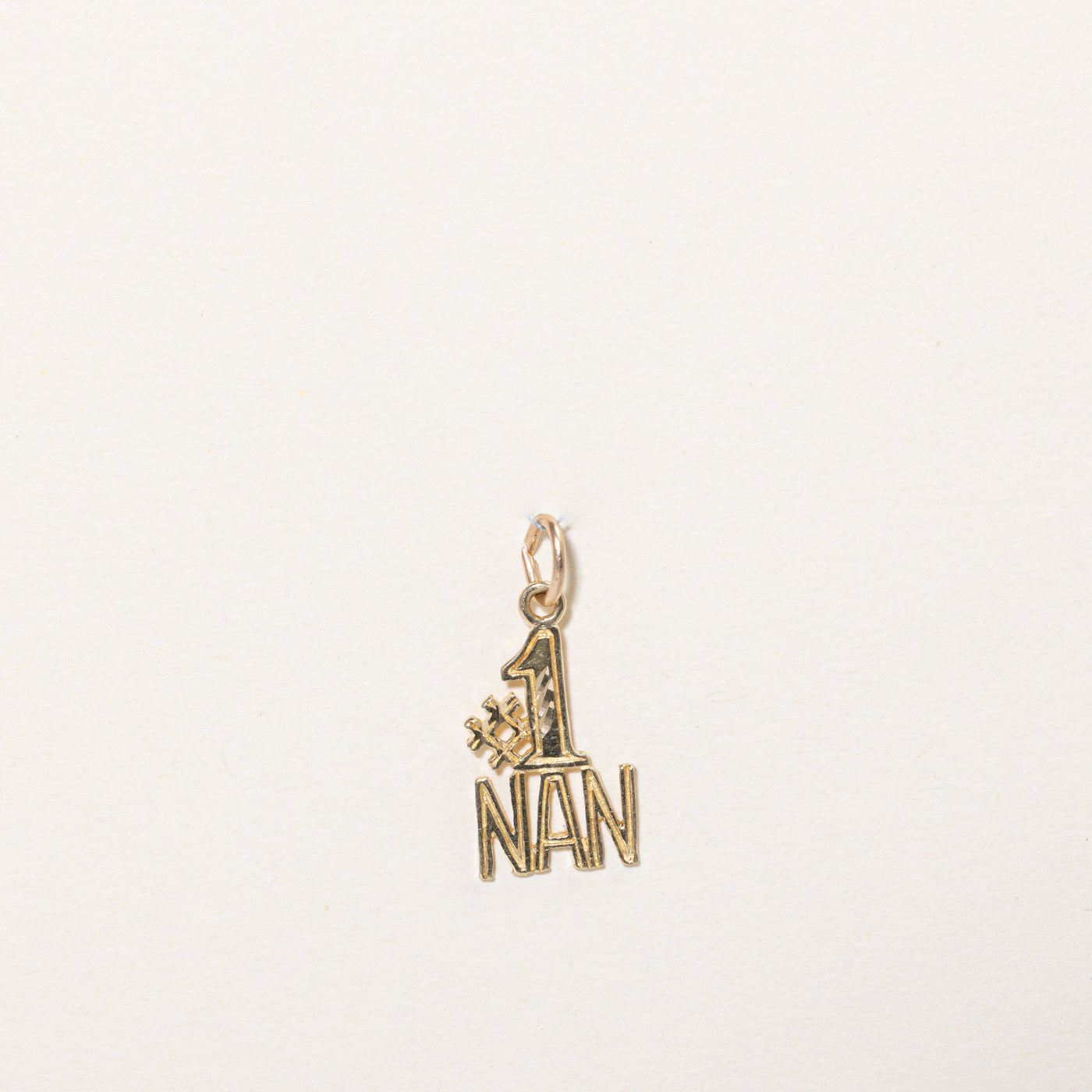 10k Yellow Gold #1 Nan Charm