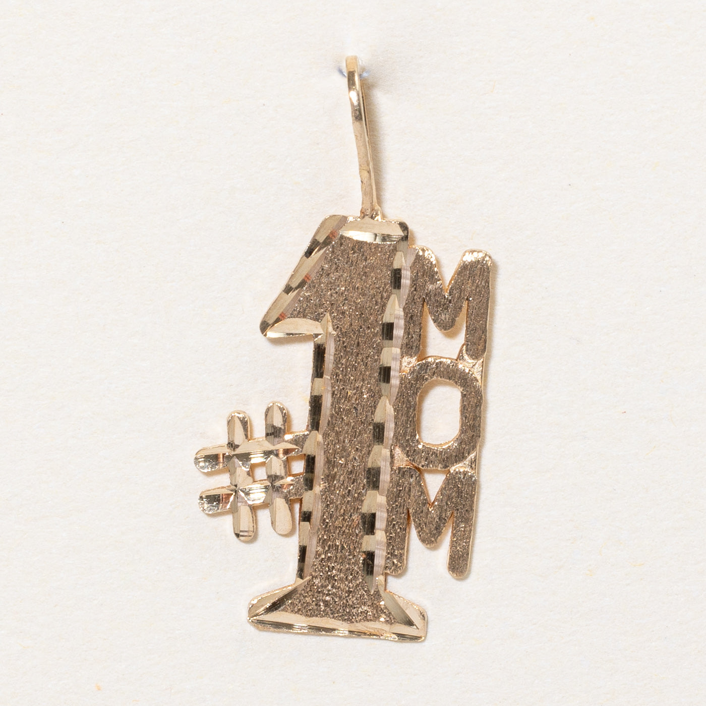 10k Yellow Gold '#1 Mom' Charm