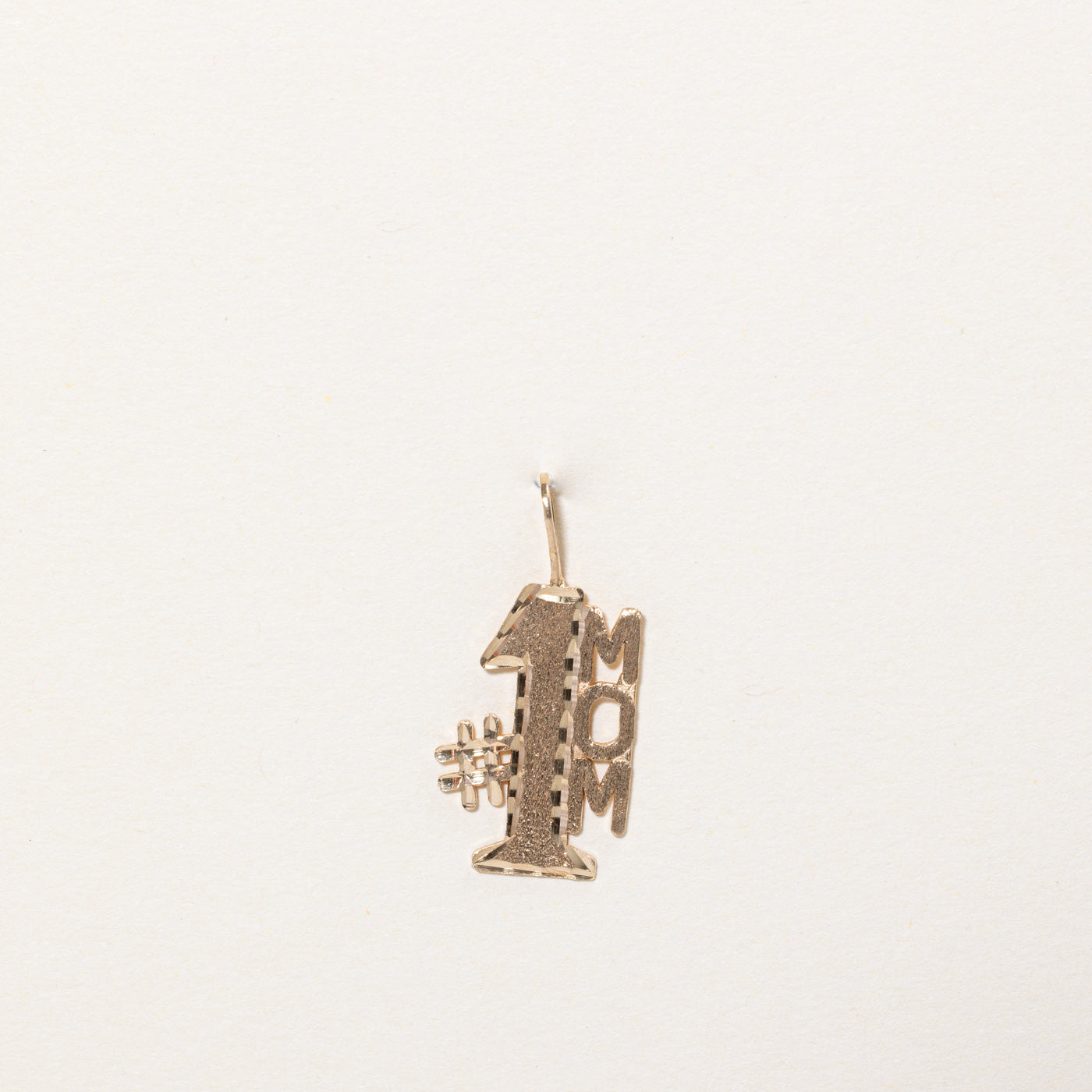 10k Yellow Gold '#1 Mom' Charm