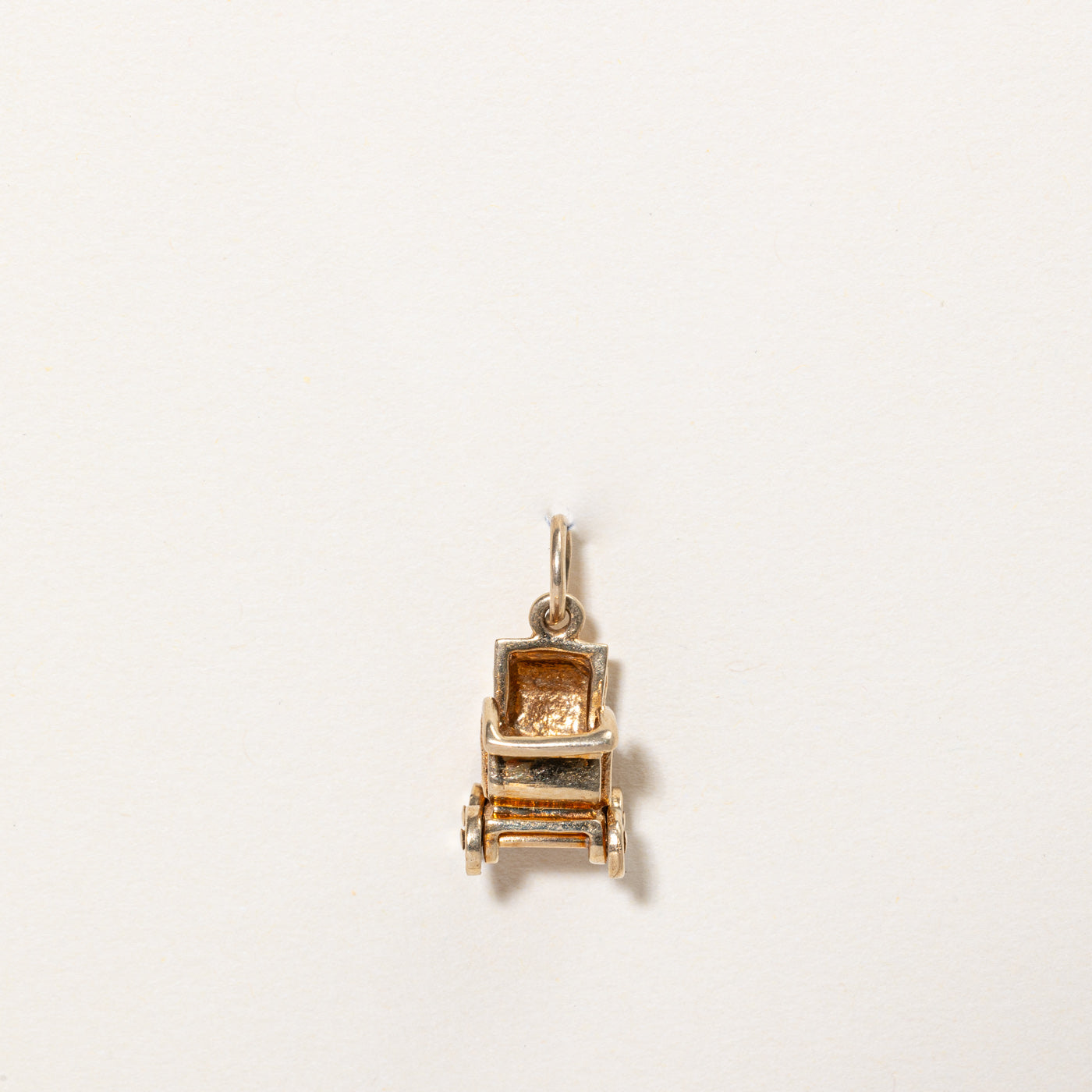 14k Yellow Gold Baby Carriage Charm