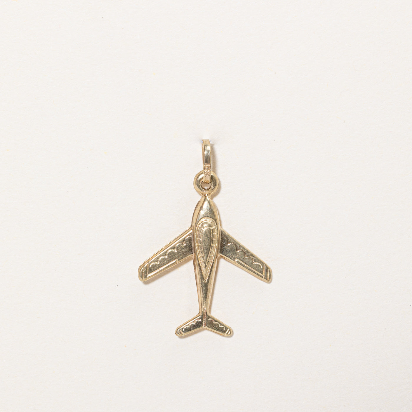 10k Yellow Gold Airplane Charm