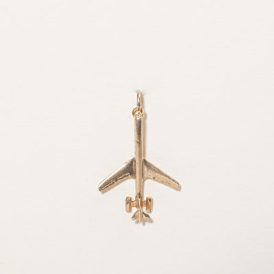 10k Yellow Gold Airplane Charm