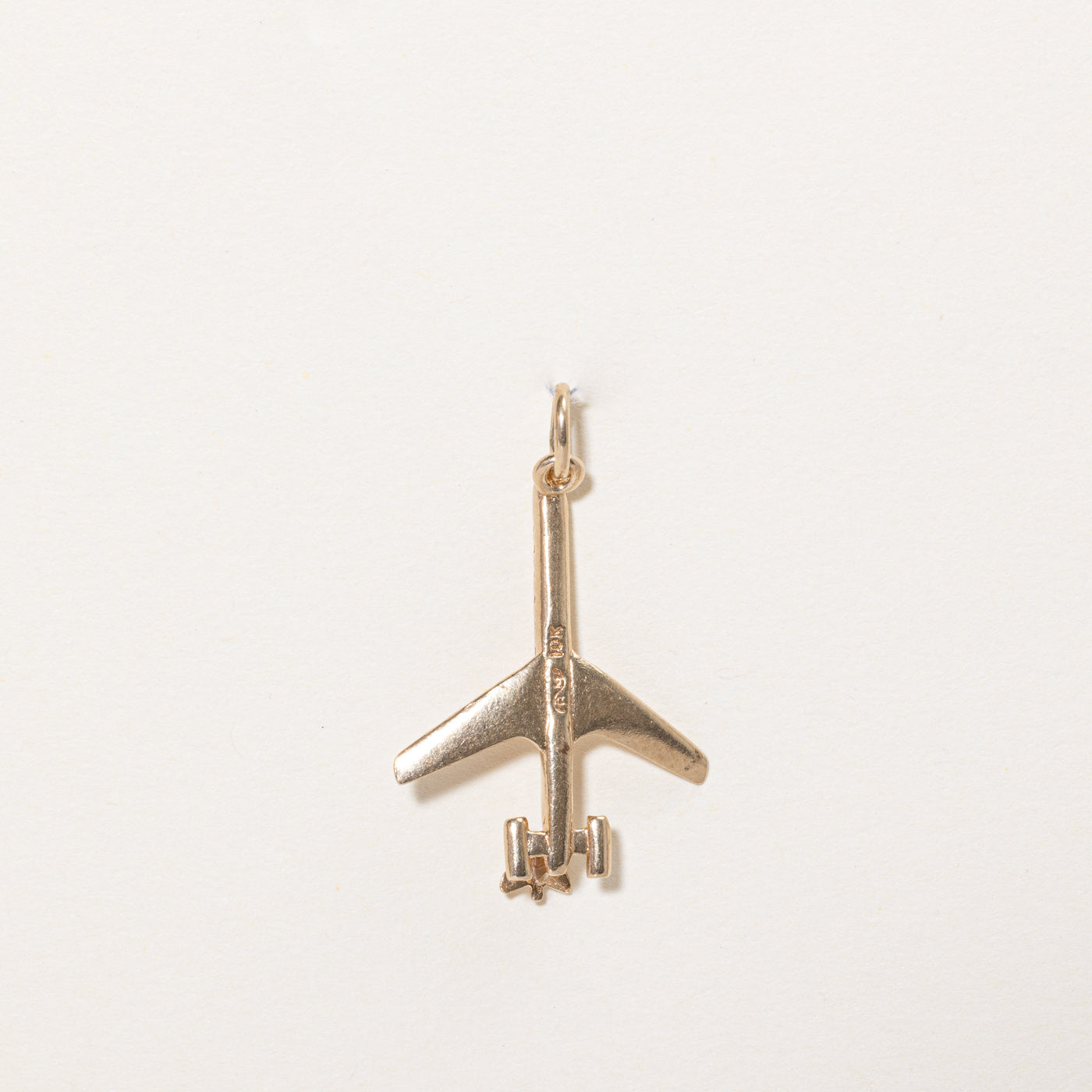 10k Yellow Gold Airplane Charm