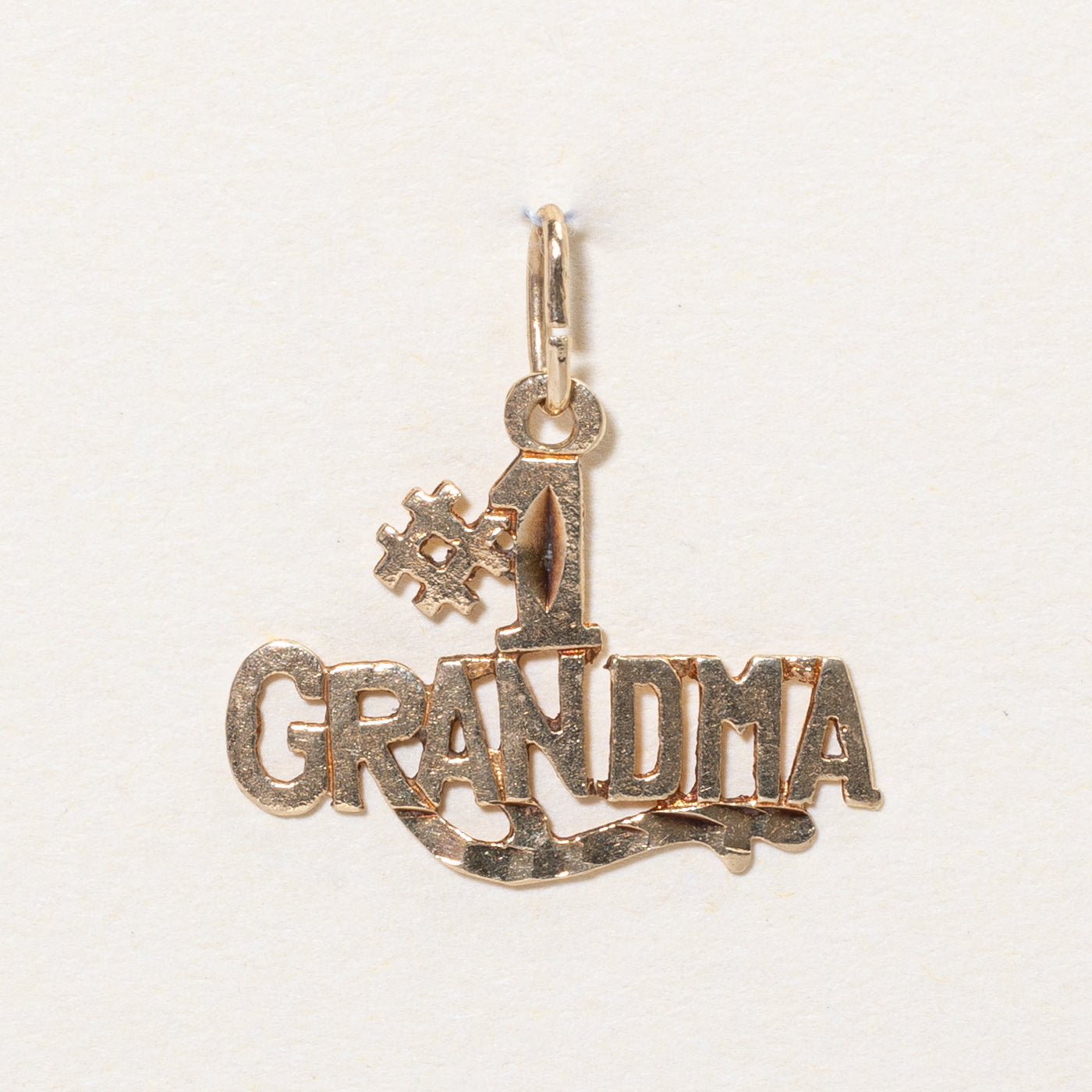 10k Yellow Gold #1 Grandma Charm