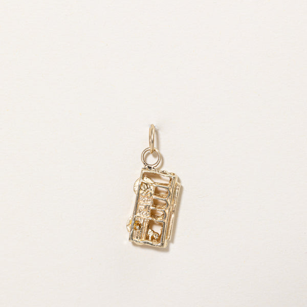 14k Yellow Gold Trolley Car Charm