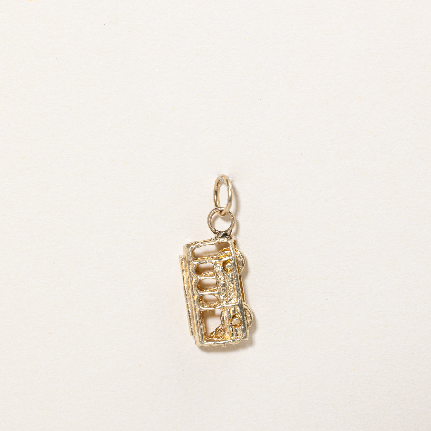 14k Yellow Gold Trolley Car Charm