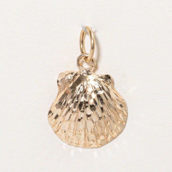 14k Yellow Gold Sea Shell Charm