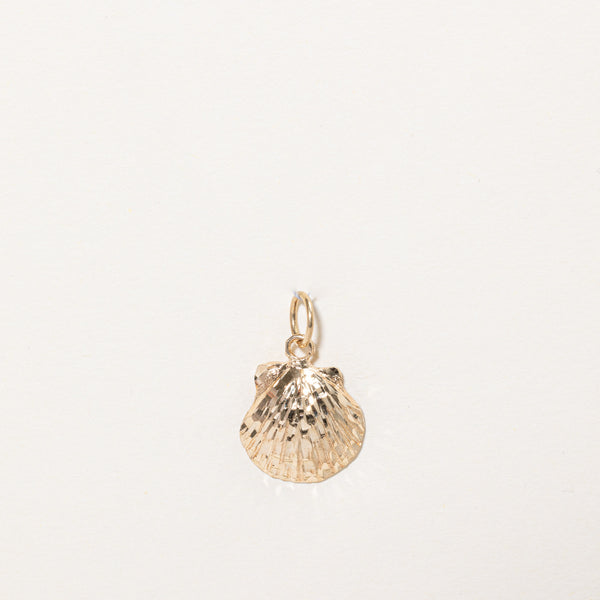 14k Yellow Gold Sea Shell Charm