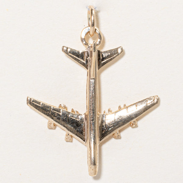 10k Yellow Gold Airplane Charm