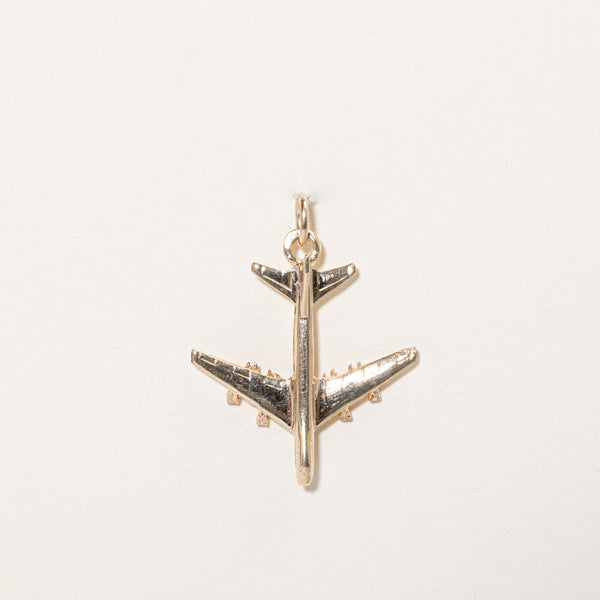 10k Yellow Gold Airplane Charm