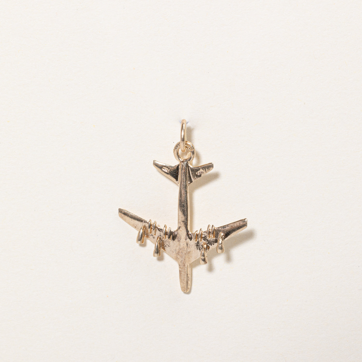 10k Yellow Gold Airplane Charm