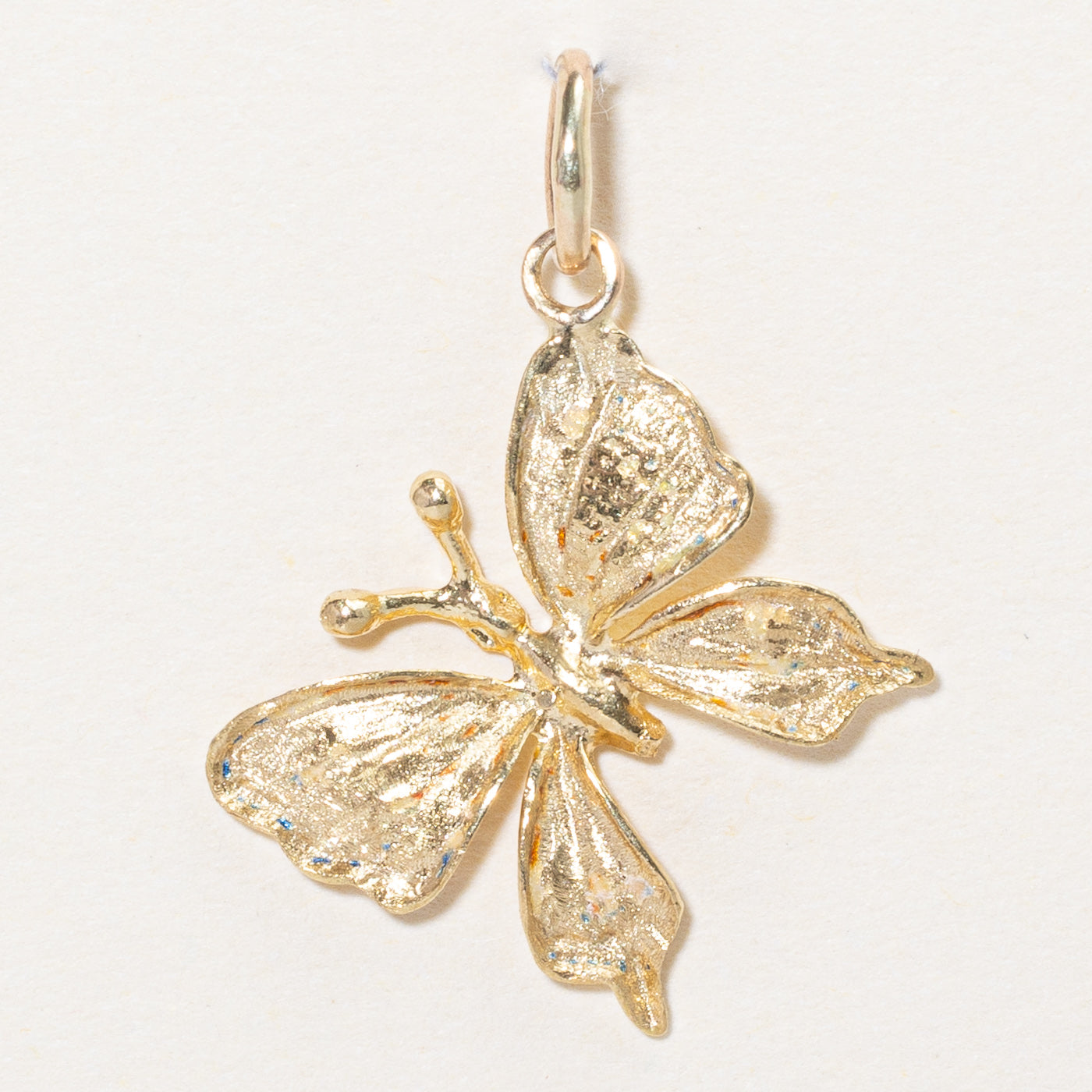 14k Yellow Gold Butterfly Charm