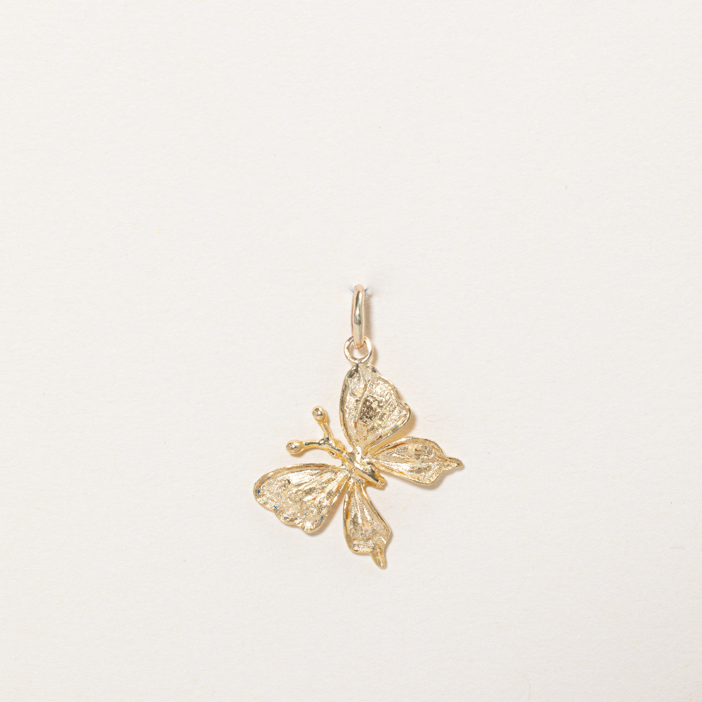 14k Yellow Gold Butterfly Charm