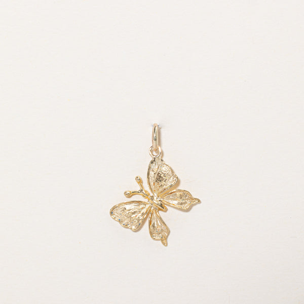 14k Yellow Gold Butterfly Charm