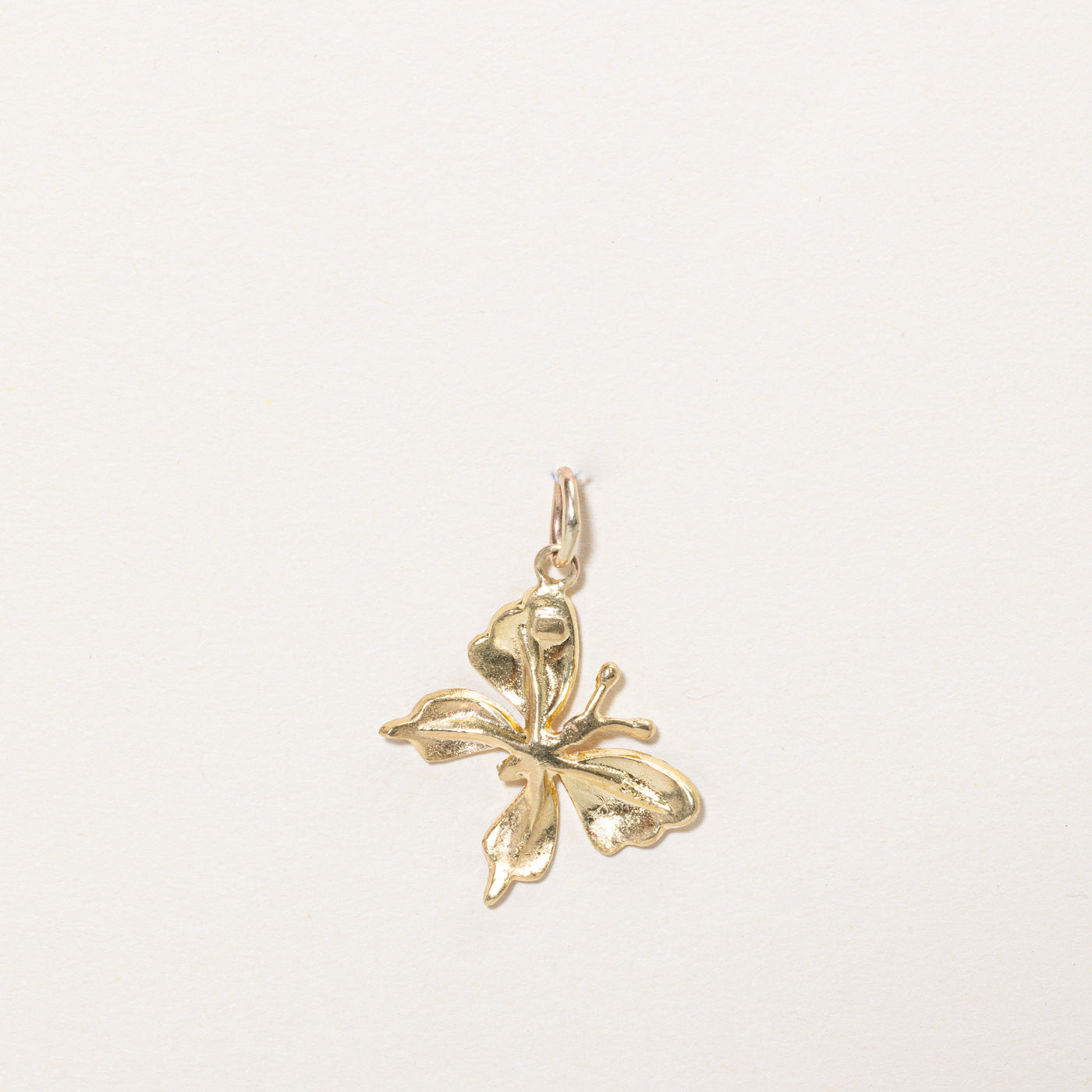 14k Yellow Gold Butterfly Charm